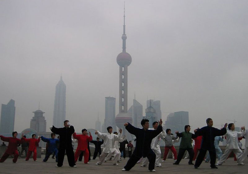 Занятие по Тайцзицюань в Шанхае
